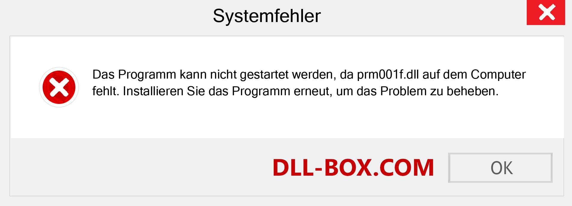 prm001f.dll-Datei fehlt?. Download für Windows 7, 8, 10 - Fix prm001f dll Missing Error unter Windows, Fotos, Bildern