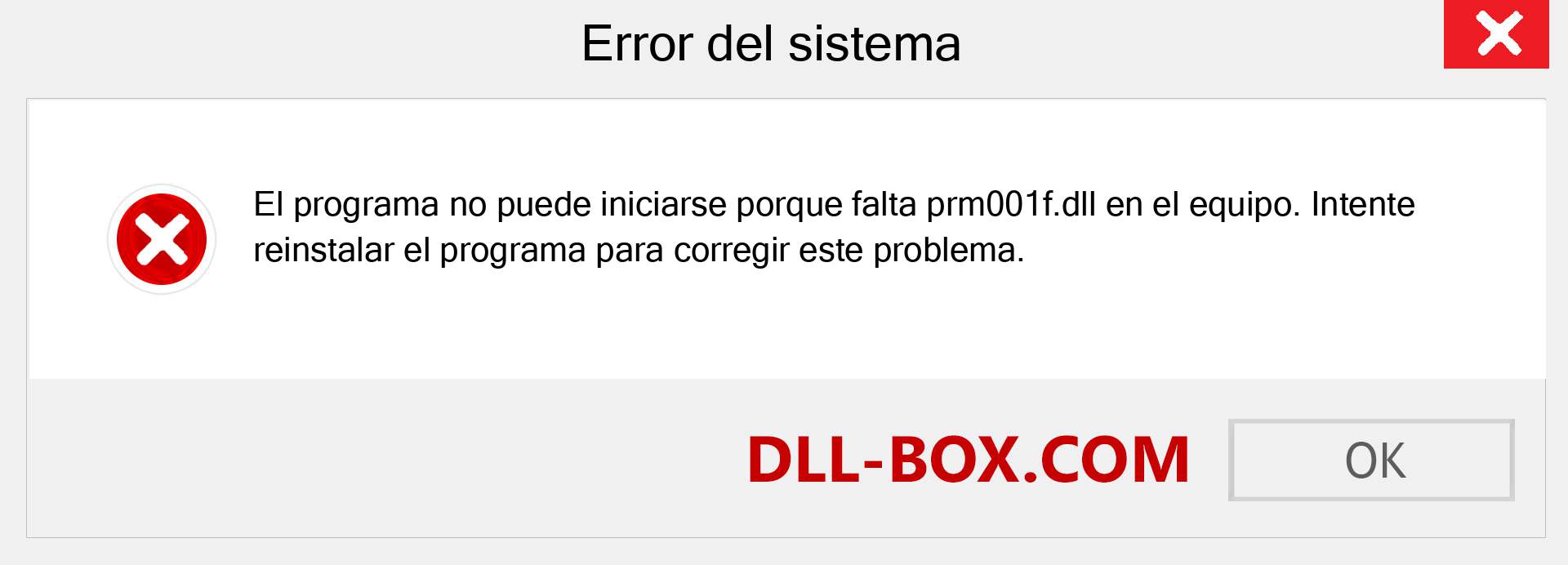 ¿Falta el archivo prm001f.dll ?. Descargar para Windows 7, 8, 10 - Corregir prm001f dll Missing Error en Windows, fotos, imágenes